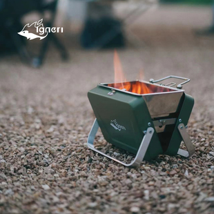 igneri户外便携折叠烧烤炉家用迷你不锈钢烧烤架，mini旅行小柴火炉