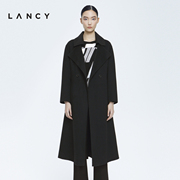 lancy朗姿山羊绒大衣，2022冬季通勤高级感中长款宽松长外套女