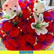 新娘手捧花仿真红玫瑰鲜花束创意中韩式婚礼高档影楼道具结婚用品