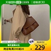 日本直邮Miniministore女士单肩包棕色徽标刻印休闲时尚便携