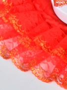 现代红色 盖布艺蕾丝田园床头灯壁灯台 灯防尘简约布定制刺绣
