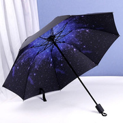 2024小黑伞星空创意，黑胶遮阳伞防晒折叠手动太阳伞小清新晴雨