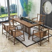 新中式办公桌日式茶桌茶几禅意，现代简约整装，茶台白蜡木家用办公桌