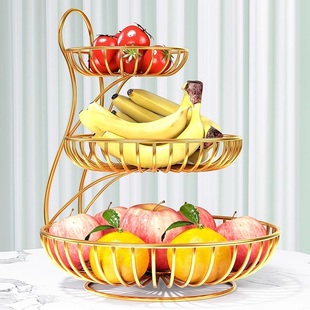 水果盘客厅茶几家用零食盘2023分层水果收纳架零食置物架