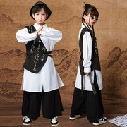 儿童中国风演出服男童嘻哈，街舞国潮中式古风，架子鼓套装女童表演服