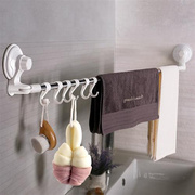 浴室毛巾架不锈钢，单杆可伸缩转角厨卫，免打孔挂钩式置物架