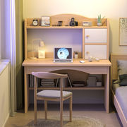 电脑桌台式书桌书架组合一体，简约家用写字桌子卧室简易学生学习桌