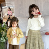 2024春季款中大小女童韩版甜美气质公主风针织镂空樱桃开衫外套