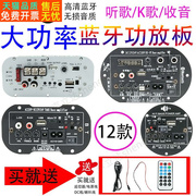 大功率车载低音炮功放板，蓝牙音箱主板12v24v220v带话筒扩音功放器