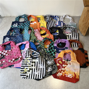 日式和风购物袋宽手提可折叠便携手拎袋涤纶环保袋收纳袋洗漱袋