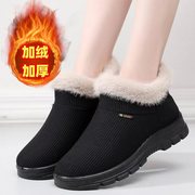 冬季老北京布鞋女款棉鞋，软底舒适一脚蹬，加绒加厚中老年妈妈鞋