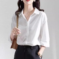 韩版休闲通勤职业纯棉，衬衫衫