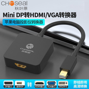 秋叶原 miniDP转hdmi/vga/dvi/dp转换器苹果笔记本电脑投影仪连接