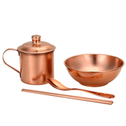 铜碗铜餐具补铜纯铜铜碗铜勺家用铜筷子铜杯子勺子水杯纯紫铜缸子