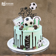 麦田足球蛋糕动物奶油男孩男士球迷儿童生日蛋糕南京同城配送