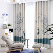 简约现代北欧风格2021年客厅，窗帘成品卧室全遮光窗纱轻奢流行