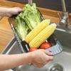 可伸缩厨房水槽透明沥水篮水池洗菜盆餐具水果蔬菜收纳篮沥水架