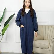 防水罩衣男女加长款工v作服羽绒服护衣厨房，围裙时尚外套大