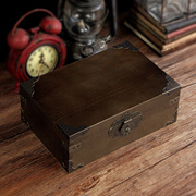 定制储物百宝箱实木盒子带锁仿古收纳欧式复古大号木箱子宝箱盒小