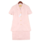 法国时尚品牌ines de la fressange粉红色外套半身裙套装女法国制