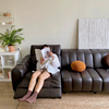 纳图意极简客厅电动多功能真皮沙发现代简约家具小户型直排兹迪森