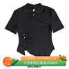 新中式黑色衬衫女夏季显瘦设计感小众气质短袖，上衣国风盘扣上衣