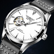 款帅气皮带日历瑞士手表手表品牌防水士手表机械全自动男夜光