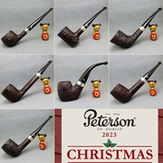 爱尔兰彼得森Peterson 2023圣诞节纪念喷砂石楠木烟斗christmas