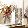 轻奢 欧式玻璃花瓶透明插花创意花器 现代客厅装饰工艺品餐桌摆件