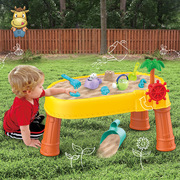 儿童戏水桌转转乐洗澡玩具宝宝室内沙滩玩水台水车转轮浴室男女孩