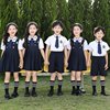 小学生校服定制夏装，连衣裙衬衣韩版短t裙子，四件套幼稚园夏秋