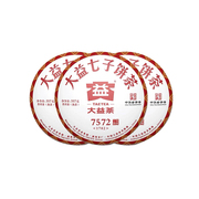 大益普洱茶2017年7572标杆熟茶勐海七子饼茶，357g饼茶叶口粮茶