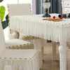 中式餐桌椅子套罩一体，坐垫四季通用连体，餐桌布椅套套装长方形家用