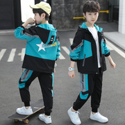 童装男童春秋装休闲套装，2024年中大童，男孩运动洋气韩版两件套