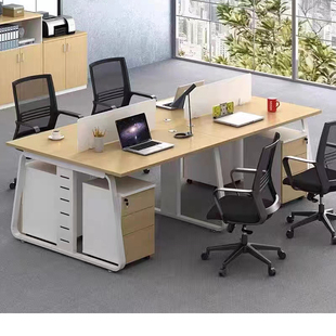 香尔特职员办公桌简约现代办公家具工作位卡座多组合电脑桌椅