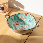 日式拉面碗餐具汤盆嗦粉碗手柄碗陶瓷汤碗家用大号面条碗
