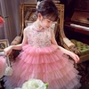 女童新中式背心连衣裙夏季2024洋气高级感小女孩公主蛋糕裙子