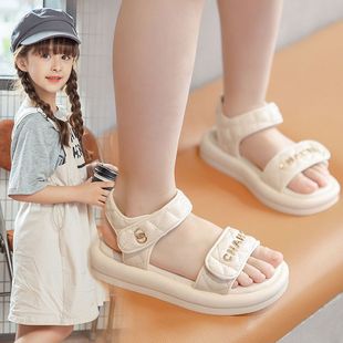 女童凉鞋2024夏季韩版儿童学生，中大童宝宝鞋子软底女孩沙滩鞋