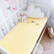 高档超柔秋冬保暖婴儿床，笠豆豆b绒儿童床，罩宝宝床单新生儿床上