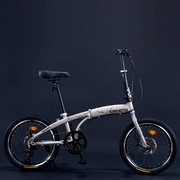 三河马20寸折叠自行车双碟，刹变速一体轮男女学生车超轻便携单车
