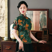 华族经典唐装改良版女时尚中式日常民国风茶服夏季旗袍上衣