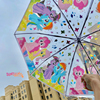 小马宝莉透明雨伞女孩，全自动三折卡通直柄，伞可爱折叠儿童成人加厚