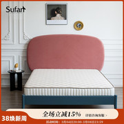 舒梵弹簧床垫乳胶床垫软垫1.8m床垫，家用1米5床垫，软硬两用床垫棕垫