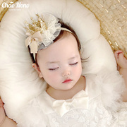 韩国时尚婴儿发带立体蕾丝，公主发饰女宝宝生日头饰新生儿头箍