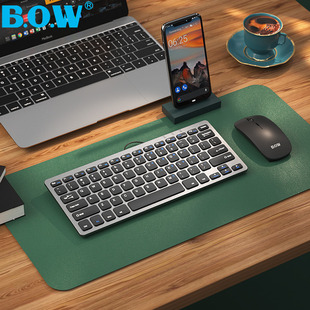 bow无线键盘鼠标小型外接笔记本，电脑静音usb有线办公超薄键鼠套装