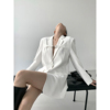 PAPERLLL辛间小众设计感西服套装2024秋装上衣高级白色西装外套女