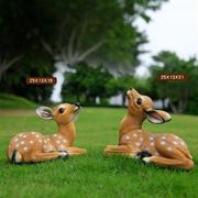 玻璃钢雕塑梅花鹿摆件树脂仿真小鹿动物户外花园庭院装饰园林景观
