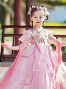 汉服女童夏装中国风连衣裙，儿童古装女宝宝，超仙襦裙唐装公主裙