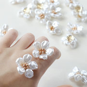 巴洛克珍珠花朵甜美复古珍珠花diy饰品，耳环服装辅料