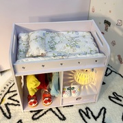 棉花娃娃的房间枕头，床垫套装单人双人娃床，芭比娃娃15cm20厘米屋子